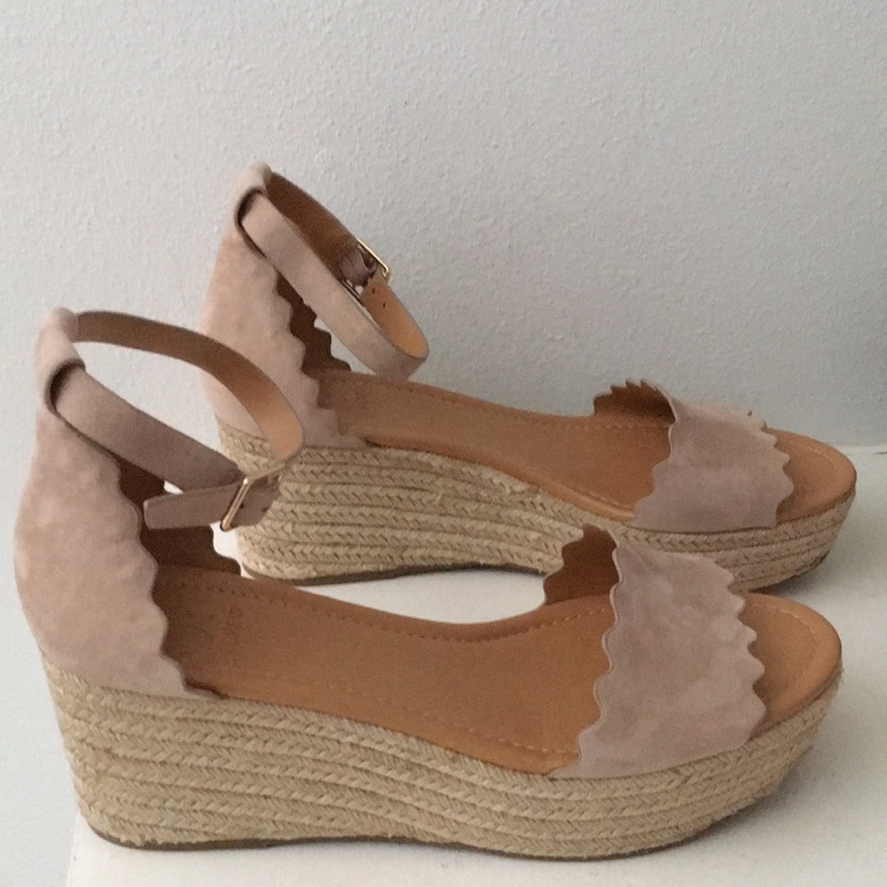 J. Crew Suede Platform Espadrilles Sandals - NWOT